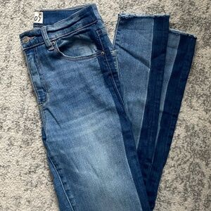 High Rise Skinny Jeans With Dark Stripe